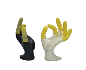 Yellow ESD Latex Finger Cots 